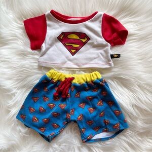 Build A Bear Superman Pajamas - 2 Piece Set - T Shirt & Pants